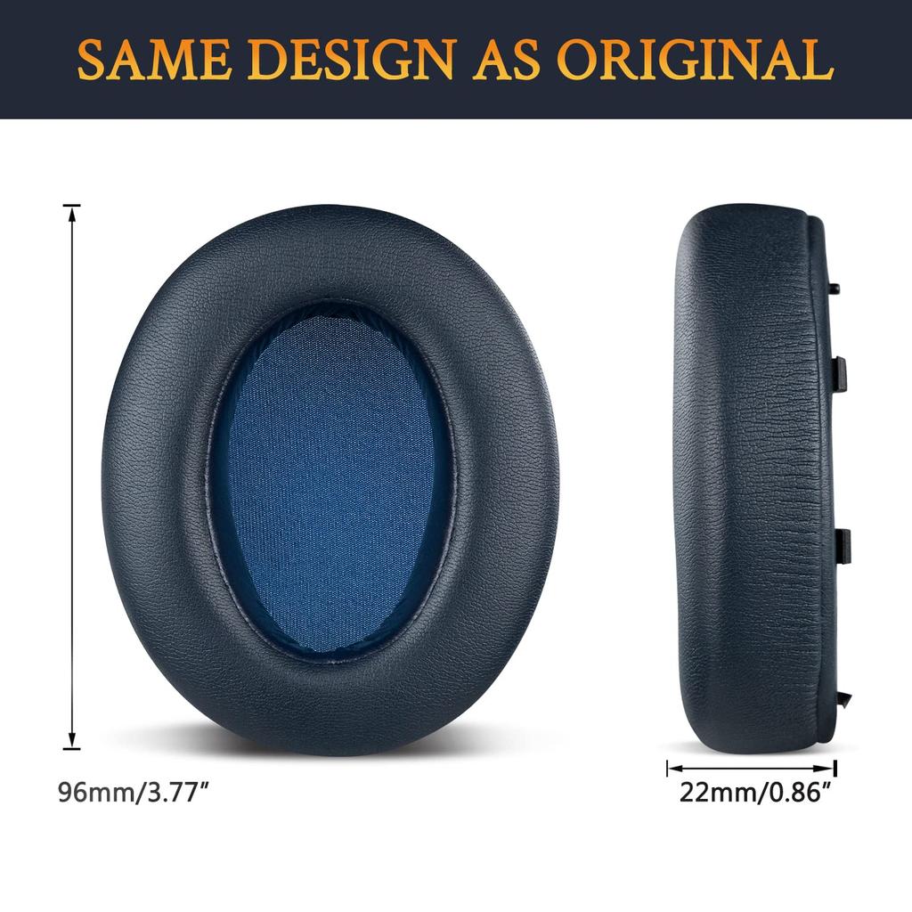 SOULWIT Replacement Protein Leather Ear Pads and Cushions for Sony WH-XB910N Wireless Noise-Canceling Headphones (XB910 Extra Bass) - Blue