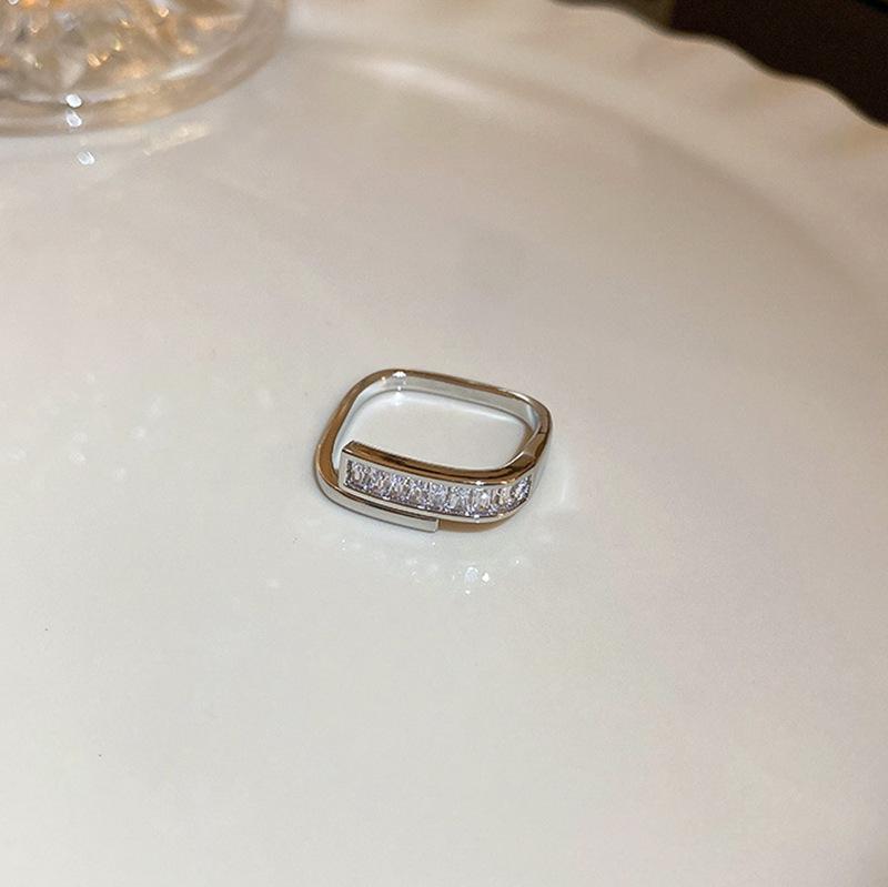 18K Gold Plated Pearl & Diamond Open Ring: High-End Fashion Jewelry for Women
