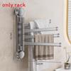 Modern Minimalist Plastic Rotating Towel Rack With Suction Cups For Bathroom Organization