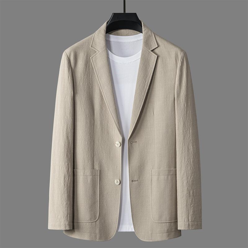Spring and Summer New Casual Suit Men's Business Anti-wrinkle Pure Cotton Suit Single-piece Thin Jacket
