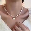 Romantic Love Heart Natural Baroque Freshwater Pearl 14K Gold Filled Ladies Pendant Necklace  Women Wedding Gifts
