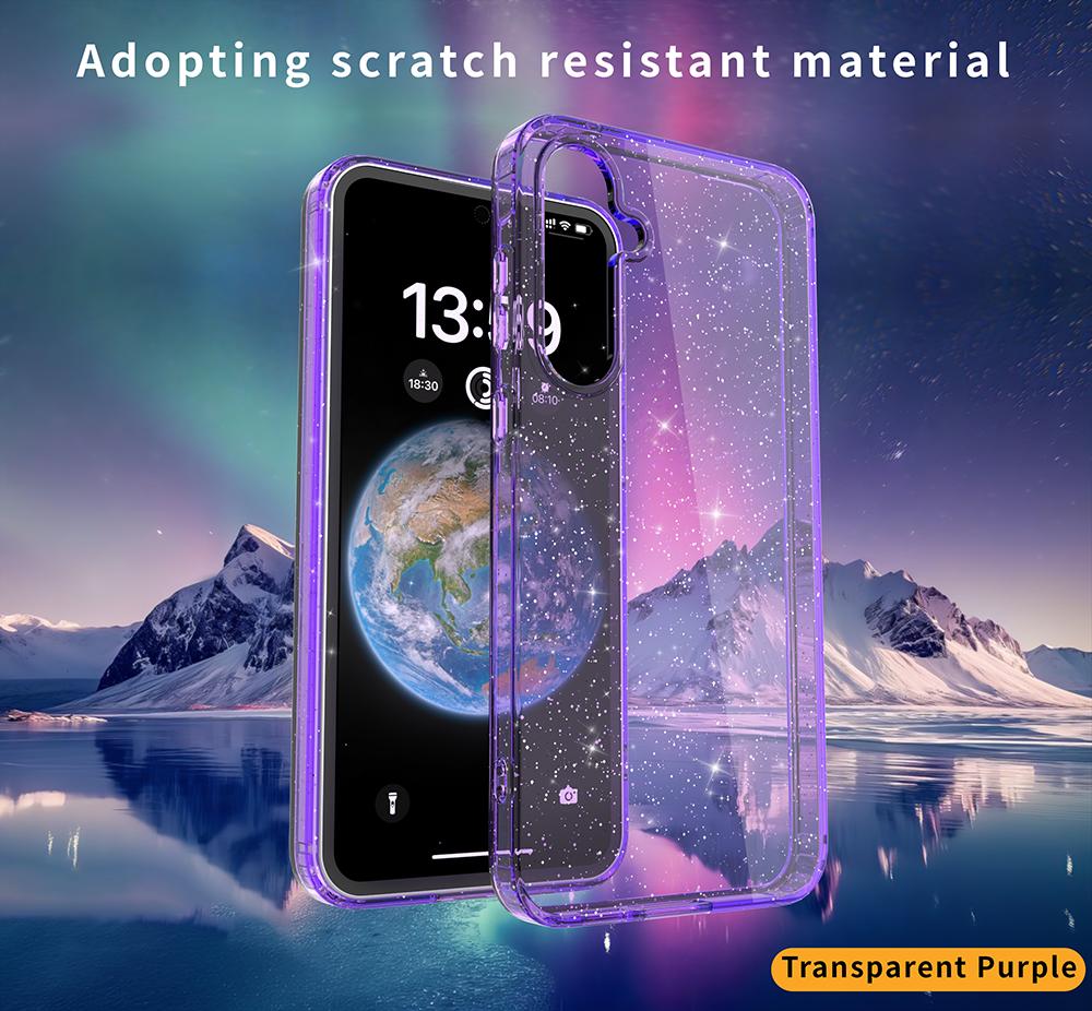 Luxury Fashion Glitter Transparent Phone Case for Samsung Galaxy A57 A37 A17 A56 A36 A16 A06 A55 A35 A25/15/05 Shockproof Cover