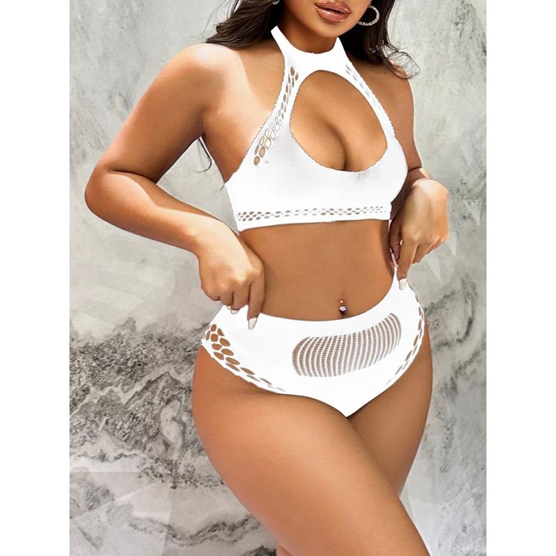 Sexy Underwear Sexy Mesh Garment Hollow Mesh Garter Fishing Net Perspective Bikini