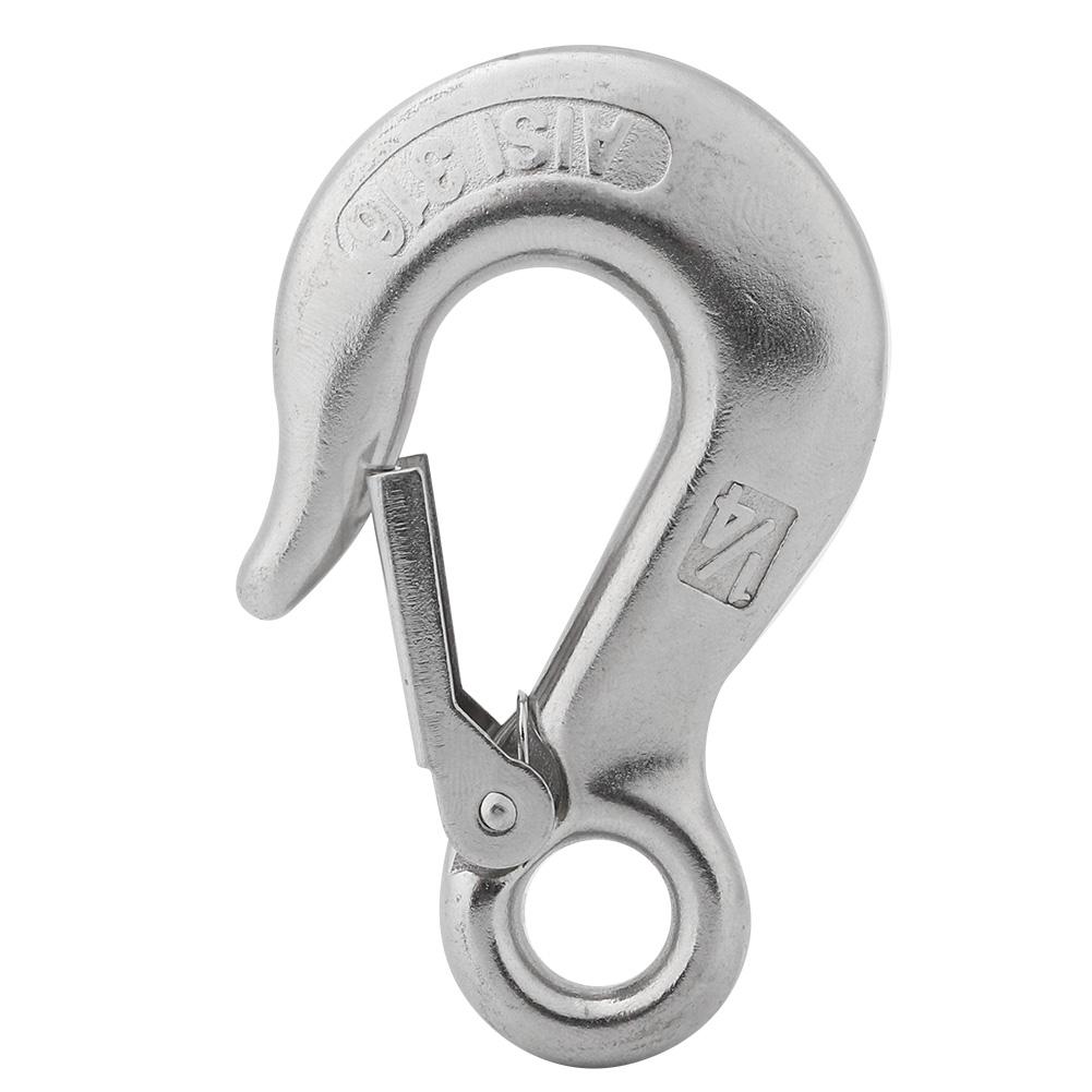 

Durable Stainless Steel Clevis Slip Hook with Safety Latch Rowing Boat Kayak Accessory 1/4″