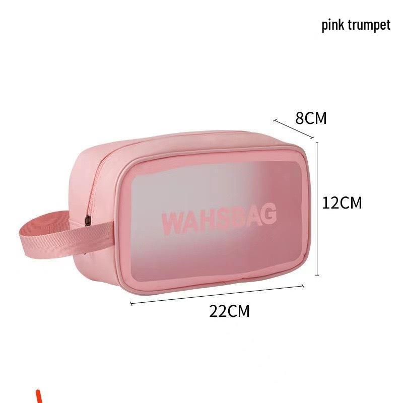 Waterproof Toiletry Bag: Women's Large Capacity Makeup & Cosmetics Travel Bag, Wet/Dry Separation, Portable Handheld Design.