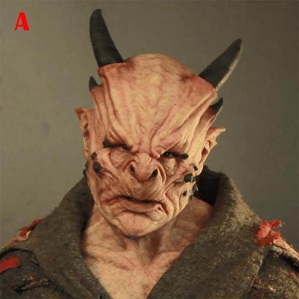 Halloween Horns Warcraft Mask Velikonoční horor Cow Devil Rohy Spoof Mask