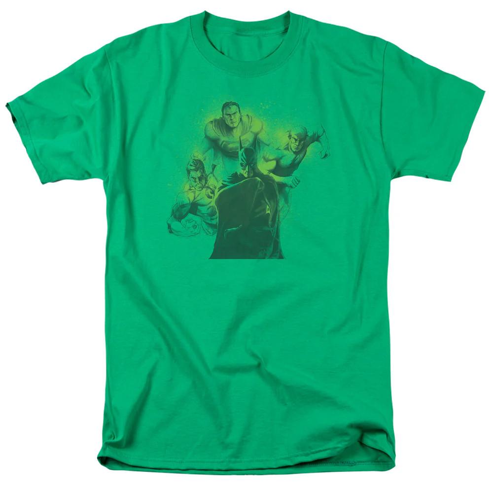 

DC Comics Spray Sketch League Mens T Shirt Kelly Green M