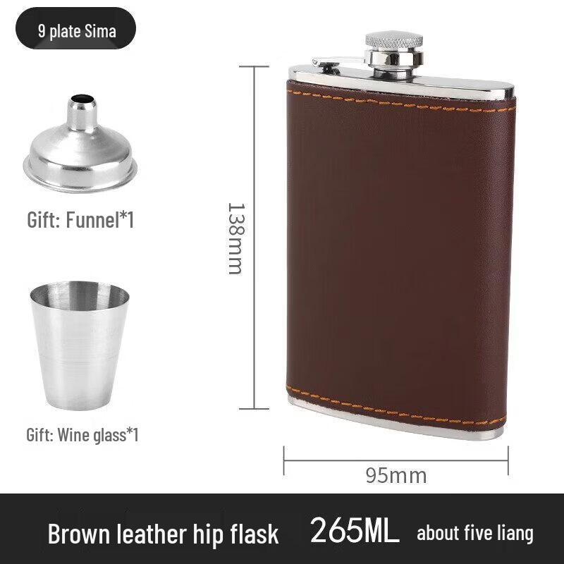 Qiwei Portable Stainless Steel Hip Flask