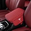 1Pcs Leather Car Armrest Mat Tissue Boxes Height Pad Armrest Box For Tesla Model 3 S X Y 2022 Style Roadster Invader Coil Mod WYE K80