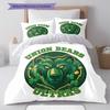 Unionbears Muster Bettwäsche Steppdecke Set Bettbezug Kissenbezug Heimdekoration Geburtstagsgeschenk (1 Bettbezug + 2 Kissenbezüge, ohne Füllung)