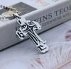 Necklace Pendant Steel Handchands Cross Silver 391