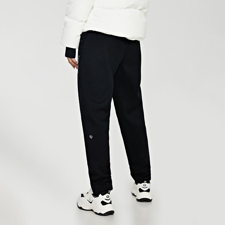 Kappa Knitted Casual Pants Sports Fleece Black Sweatpants Women Bottoms K0D82AK43