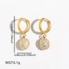 Novirassine Nautical Turtle Shell Hoop Earrings 18K Gold Plated Stainless Steel Zircon Jewelry for Women Summer Beach Dangle