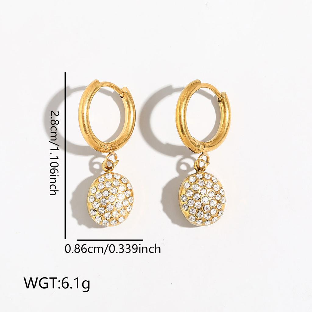 Novirassine Nautical Turtle Shell Hoop Earrings 18K Gold Plated Stainless Steel Zircon Jewelry for Women Summer Beach Dangle
