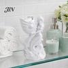 Matte White Shell Flowerpot 3D Printed Mermaid Conch Storage Ornament, Mini Decorative Functional Decor Flowerpot, Creative Desktop Organizer for Home