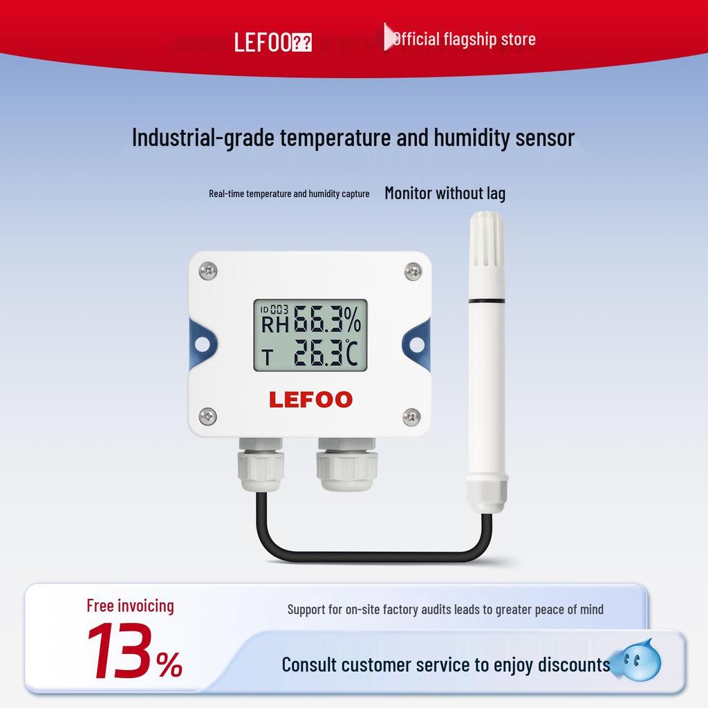 Lifu Wall-Mounted Temperature & Humidity Sensor with Display and RS485 Thermometer
