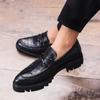 High Quality Thick Soled Business British Wedding Social Leather Shoes Men’s Dress Shoes Trend Formal Shoes Men Loafers 2026