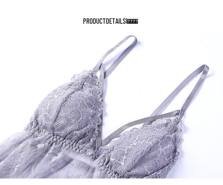 New Elegant European & American Lace Lingerie: Summer Nightgown with Bra Pads - 3-Piece Set