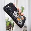 Fashion Cool Flame Bear Phone Case for iPhone 15 14 13 12 11 Samsung Galaxy A12 A52 S24 S23 Xiaomi POCO Redmi Soft Square Liquid Silicone Cover