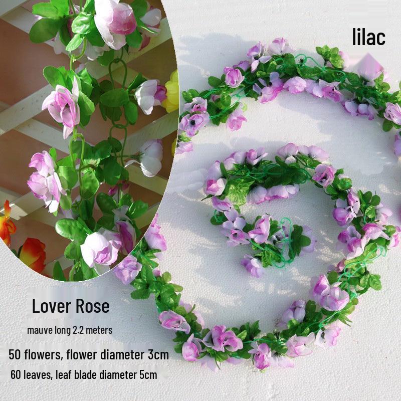 Artificial Rose Vine Hanging Decor for Walls and Ceilings