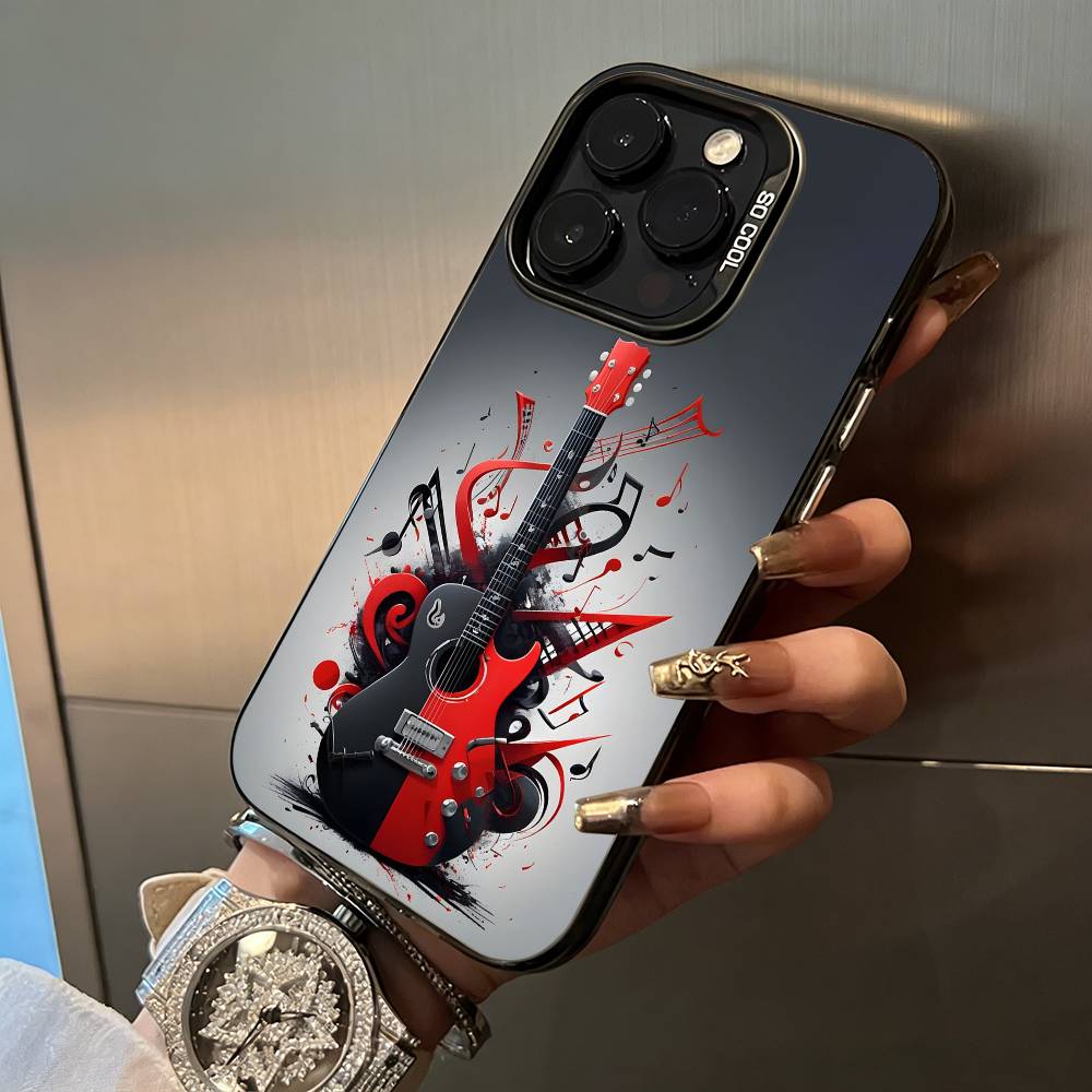 

E-electric guita Phone Case For iPhone 17,16,15,14,13,12,11 Plus Pro Max Colored Silver Phone Case iPhone13Pro