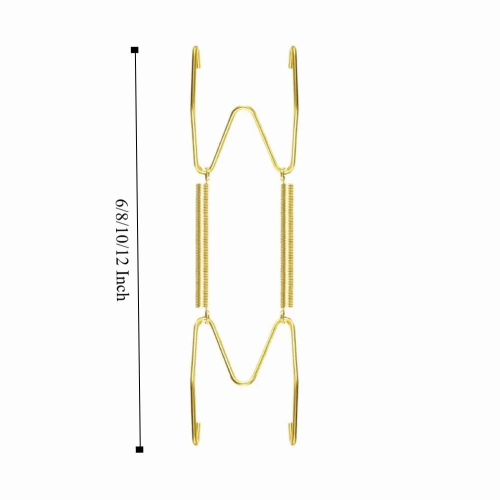 10 peças 6/8/10/12 Polegadas Gancho de Prato de Mola para Pendurar Durável Decorativo Suporte para Exibição de Pratos Metal Dourado Cabide de Prato para Parede Casa