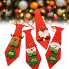 Christmas Tie Bow Santa Claus Holiday Sequin Ties Comfortable Printed Xmas Decor