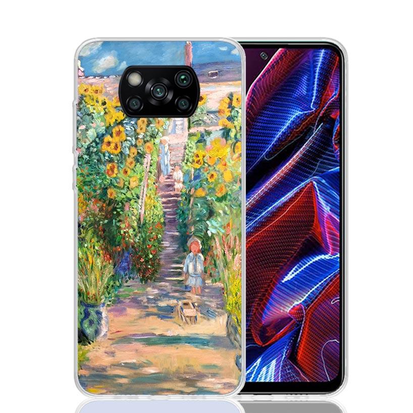 Claude Monet Garden Lotus Bridge Case Phone Cover for Xiaomi Mi 11T 12T 10T 9T Pro 11i 12X 13 12 11 10 9 8 Lite 6X 5X A3 A2 Tren