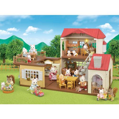 Casa Sylvanian Families [Casa mare cu acoperiș roșu] Certificare Ha-48 ST Mark pentru vârsta de 3 ani în sus Casă de jucărie pentru păpuși Sylvanian Families EPOCH
