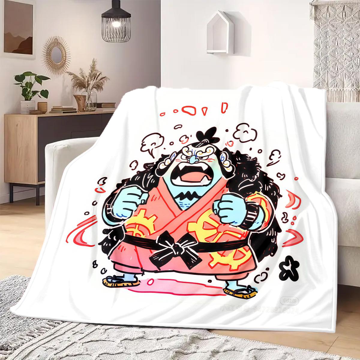 

ONE PIECE Anime Print Blanket Warm Comfortable Flannel Blanket Suitable for Bedrooms,Sofas, Beds,Chairs,Travel -QIAO86 75x90cm