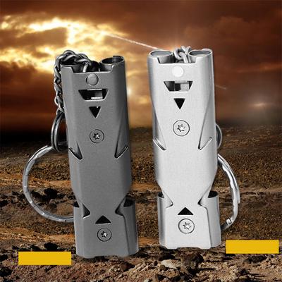 150DB Stainless Steel Whistle with Key Chain Lifesaving Emergency SOS Encourage Outdoor Survival