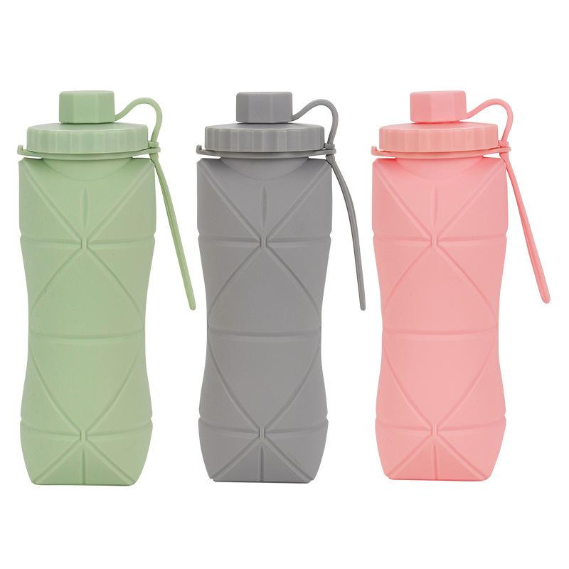 600ml Kreativer Dehnbarer Silikon Faltbarer Wasserbecher Multifunktional Hitzebeständig Tragbar Reise Outdoor Sport Wasserkocher