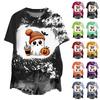 Women's Fashion Casual Printed Round Neck Pullover Short Sleeve T-Shirt Top