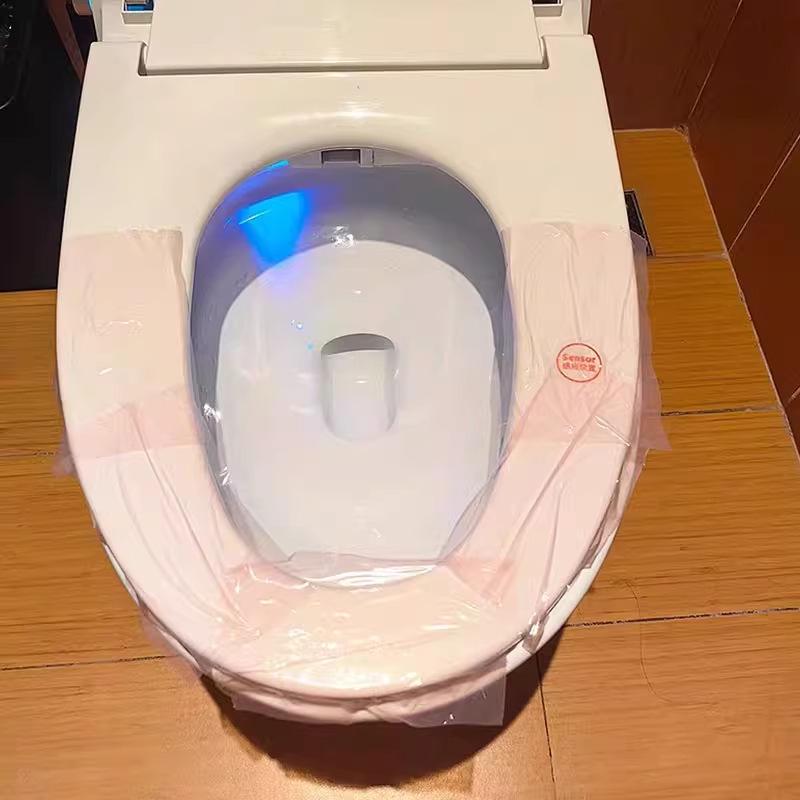 Disposable Full Coverage Toilet Seat Cover - Travel-Friendly Adhesive, Anti-Dirty Seat Cushion for Hotels