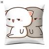 Schicker Kissenbezug, Paar, quadratische Form, Katzendruck, schützender Kissenbezug mit feiner Textur für das Auto