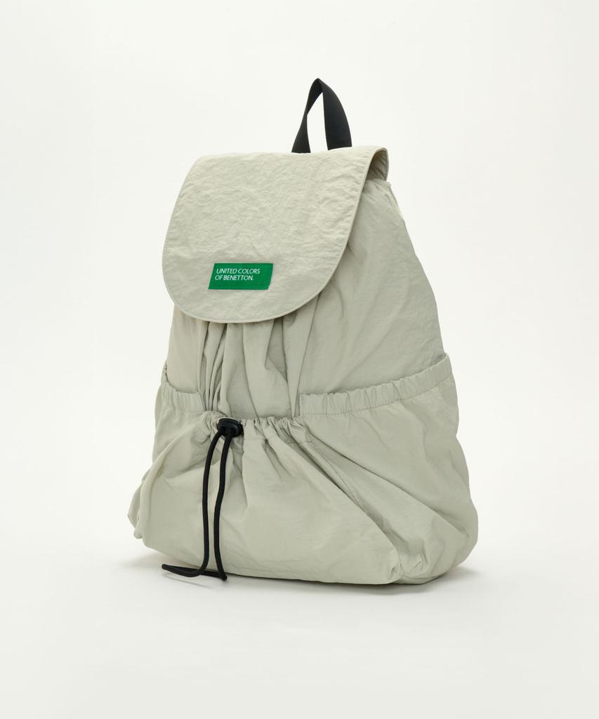 Benetton Shirred Laptop Backpack - [Light Khaki]
