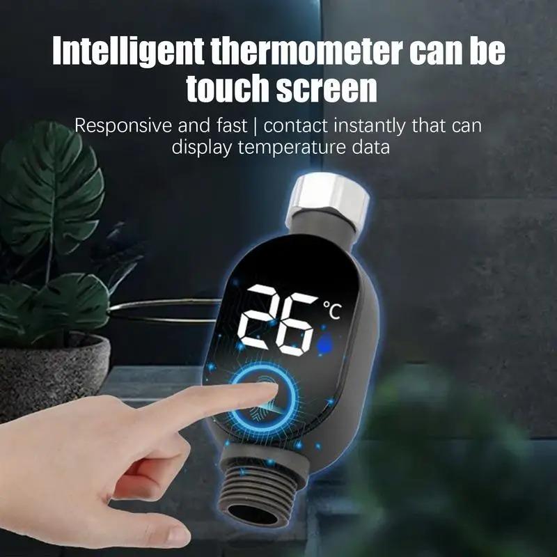 Dusch LED-display Vattenduschtermometer Badrumskranar Vattentemperaturövervakare Energi Smart Hemmätare Termometer För Badrum Barnsäkerhet