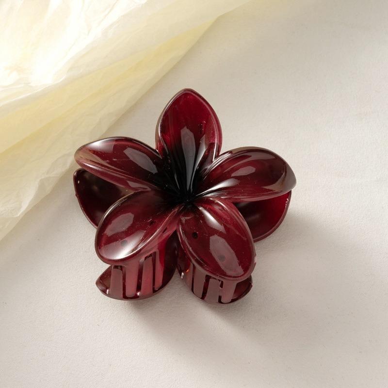 8CM Acrylic Fashion Hair Claws Headwear Accessories Gradient Flower Hair Clip Women Large Flower Hair Claws Crab Clamp Barrettes