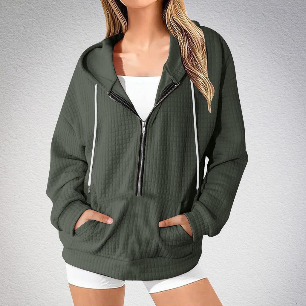 Oversized hettegensere for kvinner Fleecegensere Langermede gensere Pullover Høstklær
