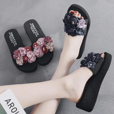 Women's Summer Wedge Flip Flops: Non-Slip High Heel Beach Sandals