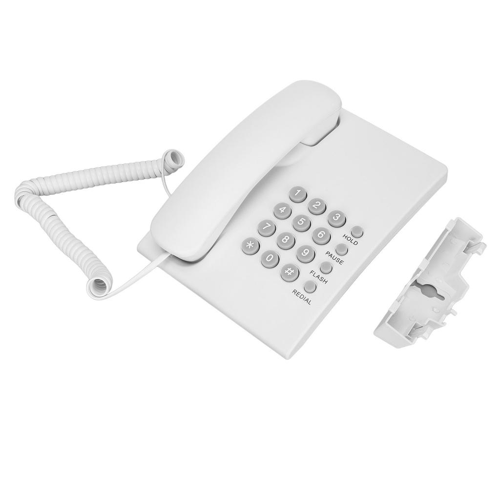 Desktop Wall Mounted Telephone Last Number Redial P T Mode Corded Landline Phones for Home Hotel