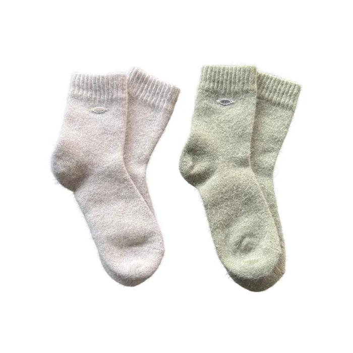 100% wool knit color socks_4color