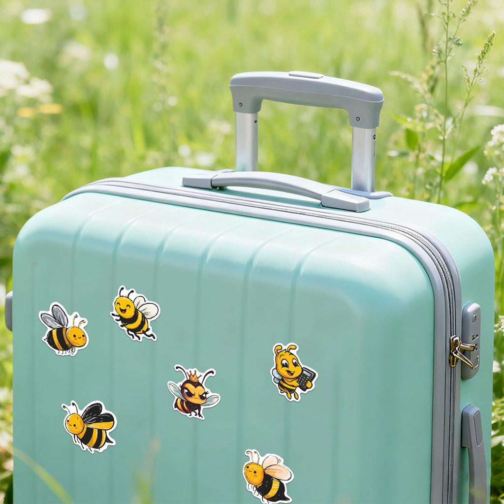 50pc Little Bee Stickers For Children's Journals, Cartoon Animals, And Cute Decorative Stickers For Suitcases