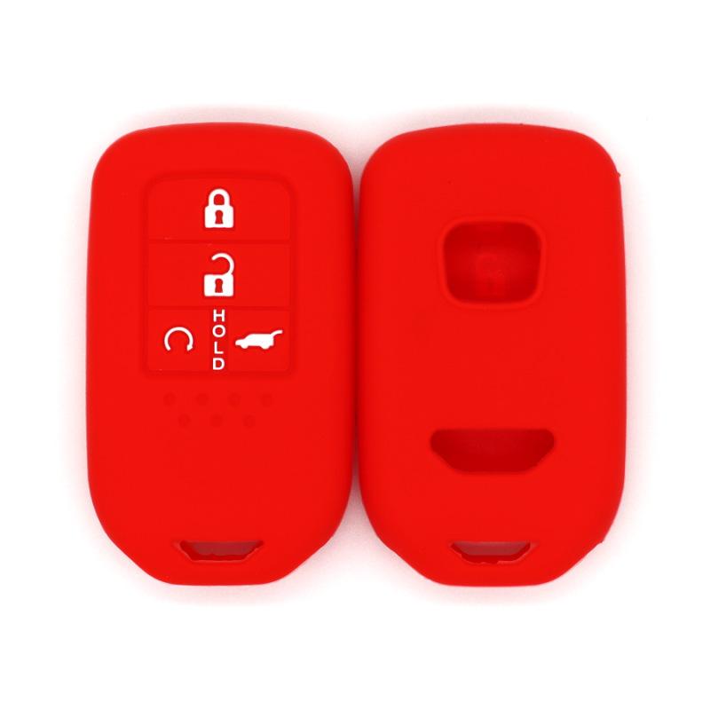 

Suitable for Honda old Civic smart 4-button silicone car key bag красный