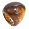 Marbled Effect Resin Art Rings Curved Wide Band Design Safe Construction Stackable Fashion Accessory Resin Texture