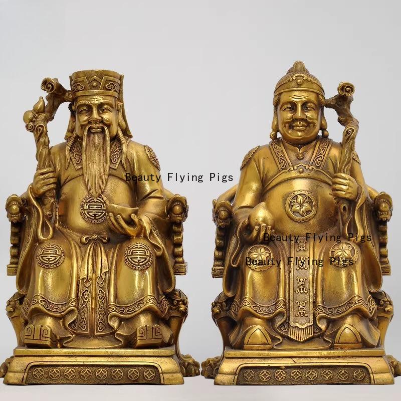 1pc Metal Portrait Ornaments Living Room Wealth Ornament Feng Shui Accessories Home Decoration Chinese Desktop Decorations
