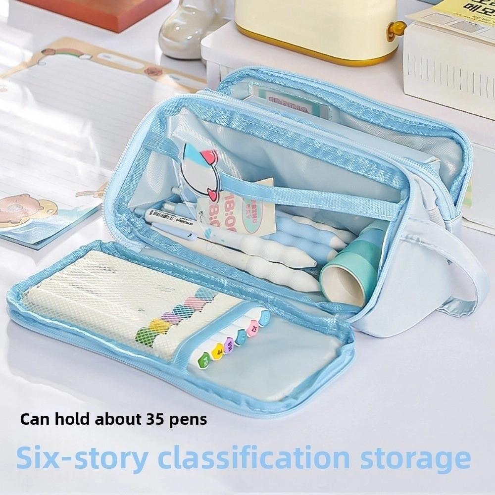 Handheld Korean Pencil Case Multilayer Ins Pencil Pouch Y2K Star Stationery Bag  Stationery Holder