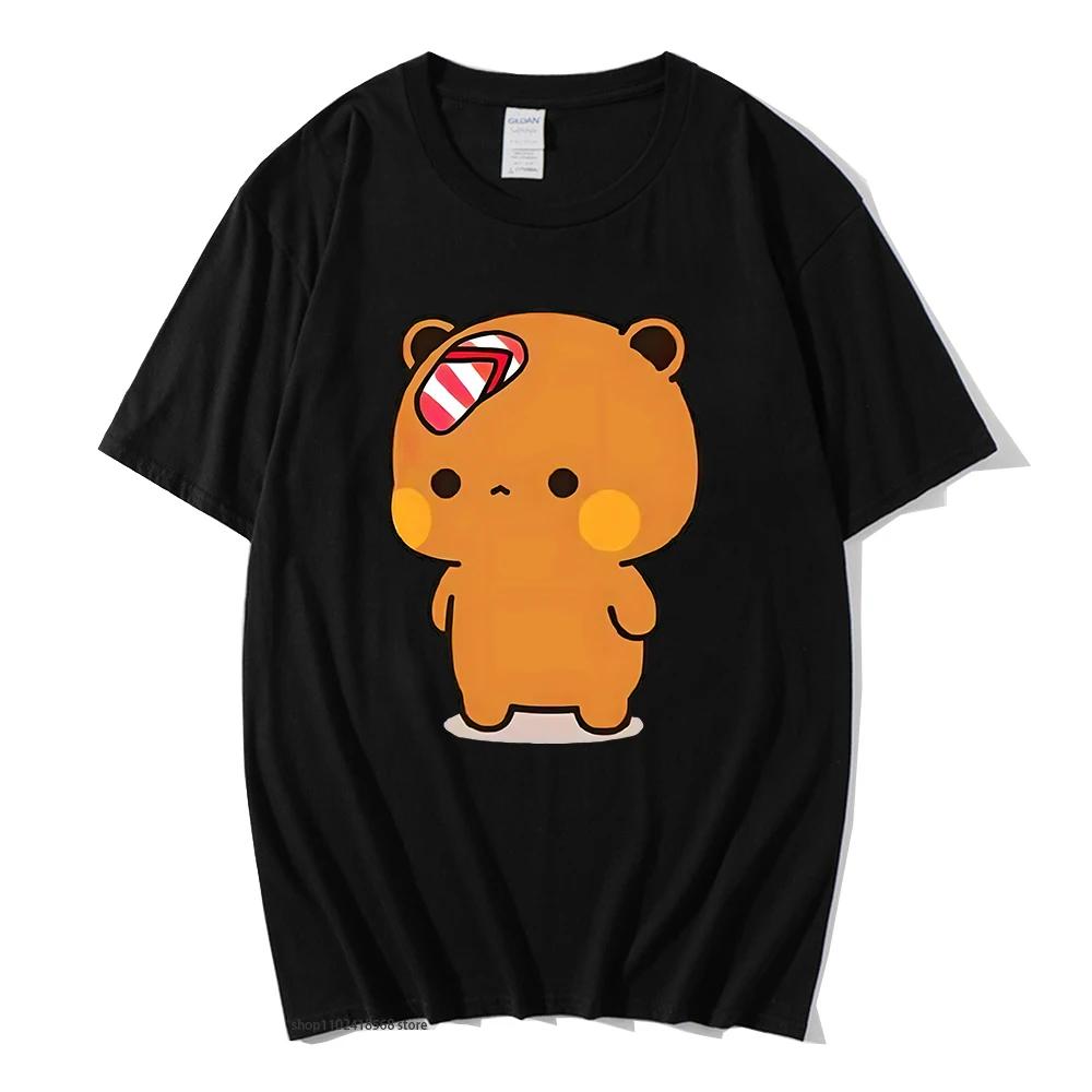 Anime Cartoon Panda Bear Bubu and Dudu T Shirt Kawaii Graphic Printed T Shirt Fashion Crew Neck Plus Size T Shirt Women