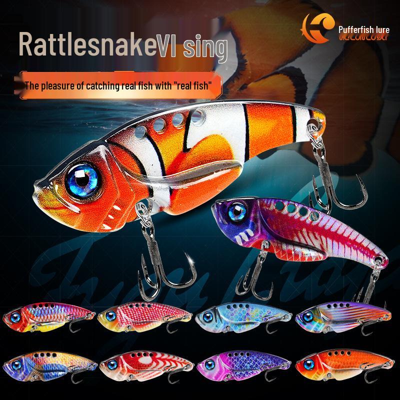 Iron Plate VIB Rattlesnake 3D Spinnerbait: Universal Long Cast Lure