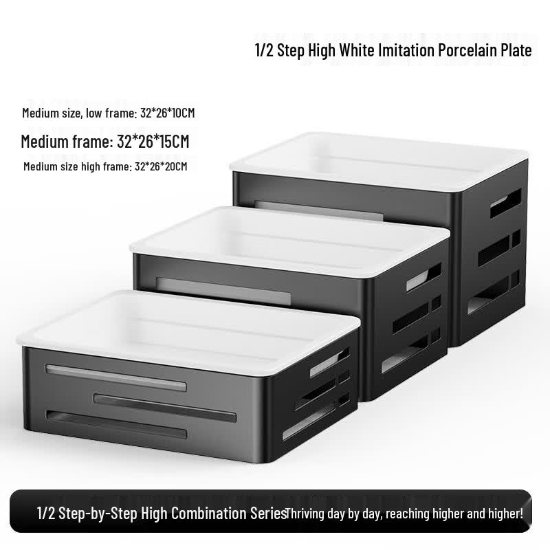 ZEYI CERAMICS Frosted Black & White Plate Set